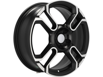 Jantes Look Mini Cooper S 18x7 5X112 ET 54 66.6 (Preto Polido Metade Matte)