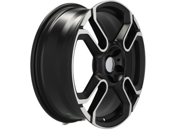 Jantes Look Mini Cooper S 18x7 5X112 ET 54 66.6 (Preto Polido Metade Matte)