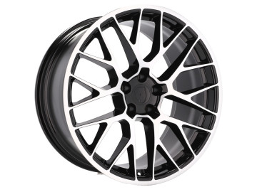 Jantes Look Porsche Macan RS Spyder 20x9 5X112 ET 26 66.5 (Preto Polido)