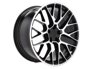 Jantes Look Porsche Macan RS Spyder 20x9 5X112 ET 26 66.5 (Preto Polido)