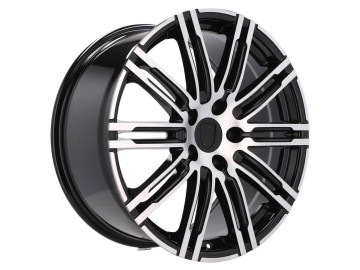 Jantes Look Porsche Panamera Turbo S 20x9.5 5X130 ET 47 71.6 (Preto Polido)