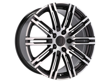 Jantes Look Porsche Panamera Turbo S 21x10 5X130 ET 50 71.6 (Preto Polido) 