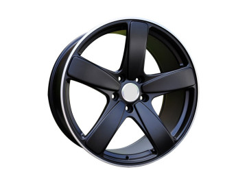 Jantes Look Porsche Sport Classic 21x9 5X112 ET 26 66.5 (Preto + Aba Polida)