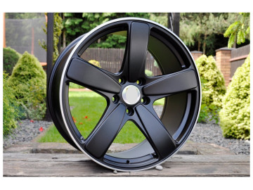 Jantes Look Porsche Sport Classic 21x9 5X112 ET 26 66.5 (Preto + Aba Polida)