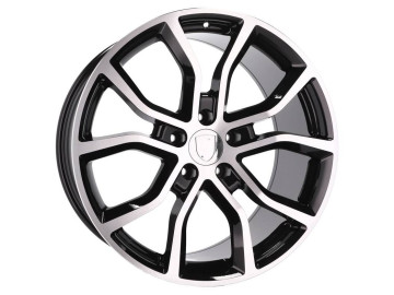 Jantes Look Porsche Cayenne 21x9.5 5X130 ET 46 71.6 (Preto Polido) 