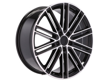 Jantes Look Porsche Panamera Turbo S 21x9.5 5X130 ET 60 71.6 (Preto Polido) 