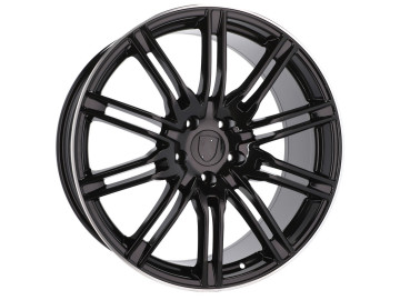 Jantes Look Porsche Macan 22x10 5X130 ET 50 71.6 (Preto + Aba Polida)