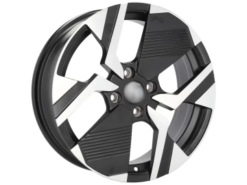 Jantes Look Peugeot 2008 17x6.5 4X108 ET 32 65.1 (Preto Polido Metade Matte)
