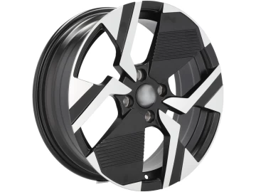 Jantes Look Peugeot 2008 17x6.5 4X108 ET 32 65.1 (Preto Polido Metade Matte)