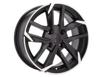 Jantes Look Peugeot 308 GTI 15x6.5 4X108 ET 25 65.1 Preto Polido Metade Matte 