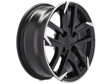 Jantes Look Peugeot 308 GTI 15x6.5 4X108 ET 25 65.1 Preto Polido Metade Matte 