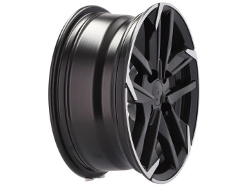 Jantes Look Peugeot 308 GTI 15x6.5 4X108 ET 25 65.1 Preto Polido Metade Matte 