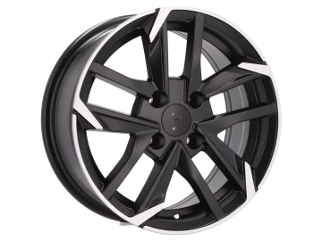 Jantes Look Peugeot 308 GTI 16x7 4X108 ET 25 65.1 Preto Polido Metade Matte