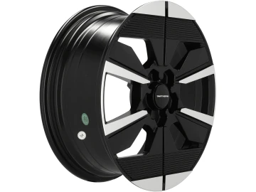 Jantes Look Peugeot 308 SW 17x7 5X108 ET 44 65.1 (Preto Polido Metade Matte)