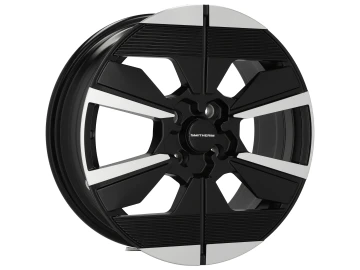 Jantes Look Peugeot 308 SW 17x7 5X108 ET 44 65.1 (Preto Polido Metade Matte)