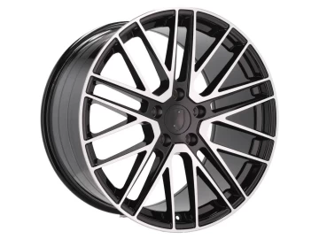 Jantes Look Porsche 971 Turbo V 21x11.5 5X130 ET 67 71.6 (Preto Polido)