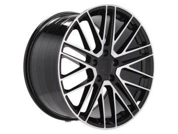 Jantes Look Porsche 971 Turbo V 21x11.5 5X130 ET 67 71.6 (Preto Polido)