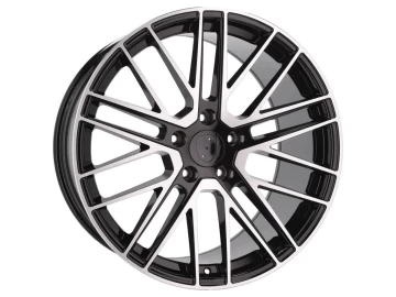 Jantes Look Porsche 971 Turbo V 21x11.5 5X130 ET 67 71.6 (Preto Polido)