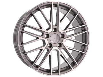 Jantes Look Porsche 971 Turbo V 21x9.5 5X130 ET 69 71.6 (Cinza Polido)