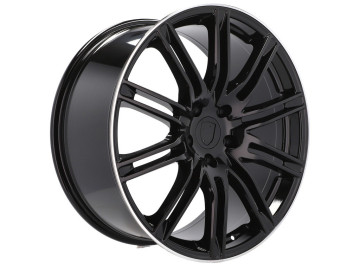 Jantes Look Porsche Macan 21x10 5X130 ET 50 71.6 (Preto + Aba Polida)