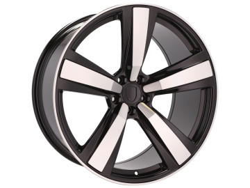 Jantes Look Porsche Macan II 95B 21x9.5 5X112 ET 26 66.5 (Preto Polido)