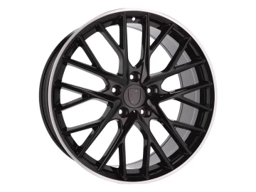 Jantes Look Porsche Panamera Sport Design 21x11.5 5X130 ET 62 71.6 (Preto + Aba Polida)