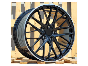 Jantes Look Porsche Panamera Sport Design 21x11.5 5X130 ET 69 71.6 (Preto + Aba Polida)