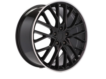 Jantes Look Porsche Panamera Sport Design 21x11.5 5X130 ET 69 71.6 (Preto + Aba Polida)