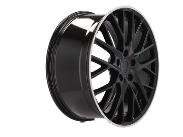 Jantes Look Porsche Panamera Sport Design 21x11.5 5X130 ET 69 71.6 (Preto + Aba Polida)