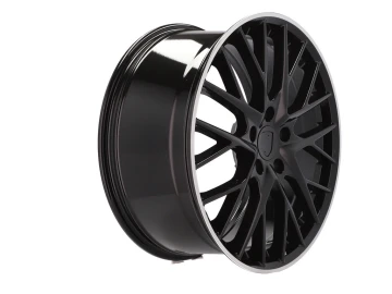 Jantes Look Porsche Panamera Sport Design 21x11.5 5X130 ET 69 71.6 (Preto + Aba Polida)