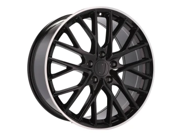 Jantes Look Porsche Panamera Sport Design 21x9.5 5X130 ET 71 71.6 (Preto + Aba Polida)