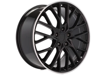 Jantes Look Porsche Panamera Sport Design 21x9.5 5X130 ET 71 71.6 (Preto + Aba Polida)