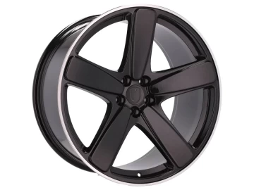 Jantes Look Porsche Sport Classic 21x10 5X130 ET 50 71.6 (Preto Metade Matte + Aba Polida)