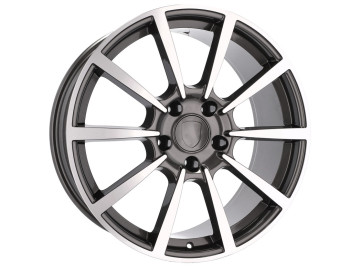 Jantes Look Porsche W1055 20x8.5  5X130 ET51 71.6 Cinza Polida