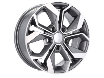 Jantes Look Renault Megane 15x6.5 5X114.3 ET 45 66.1 (Cinza Polido + Revestimento em Pó)