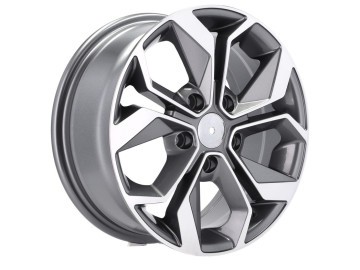 Jantes Look Renault Megane 15x6.5 5X114.3 ET 45 66.1 (Cinza Polido + Revestimento em Pó)