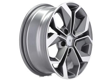 Jantes Look Renault Megane 15x6.5 5X114.3 ET 45 66.1 (Cinza Polido + Revestimento em Pó)