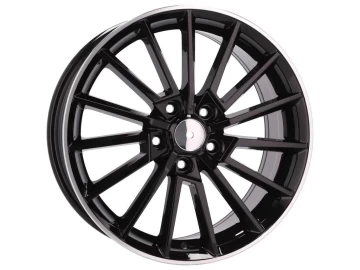 Jantes Look Skoda Octavia 18x8 5X112 ET 42 57.1 (Preto + Aba Polida)