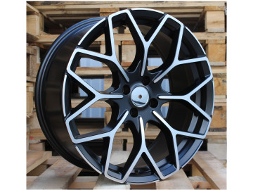 Jantes Look Smart Brabus 16x5.5 3X112 ET 30 57.1 (Preto Polido Metade Matte)