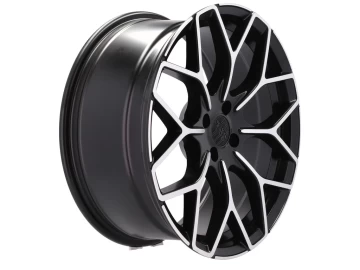 Jantes Look Smart Brabus 17x7.5 3X112 ET 25 57.1 (Preto Polido Metade Matte)