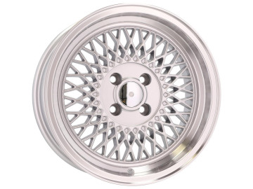 Jantes Look Stuttgard BBS 15x8 4X100 ET 20 73.1 (Prata + Aba Polida)