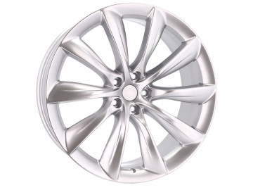 Jantes Look Tesla Model X Turbine 22x10 5X120 ET 35 64.1 (Prata Brilhante) 