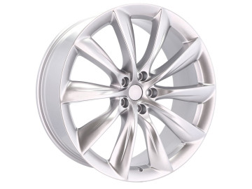 Jantes Look Tesla Model X Turbine 22x10 5X120 ET 35 64.1 (Prata Brilhante) 