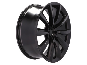 Jantes Look Tesla Model X Turbine 22x10 5X120 ET 35 64.1 (Preto Metade Matte) 