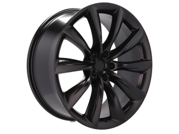 Jantes Look Tesla Model X Turbine 22x10 5X120 ET 35 64.1 (Preto Metade Matte) 