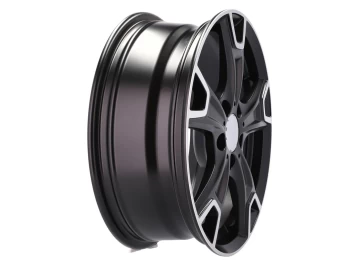 Jantes Look Mercedes classe C 17x6.5 5X112 ET 38 66.6 (Preto Polido Metade Matte)