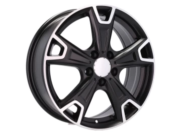 Jantes Look Mercedes classe C 17x6.5 5X112 ET 38 66.6 (Preto Polido Metade Matte)