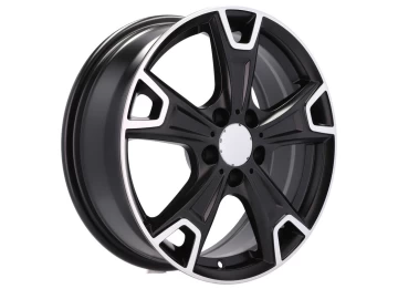Jantes Look Mercedes classe C 17x6.5 5X112 ET 38 66.6 (Preto Polido Metade Matte)