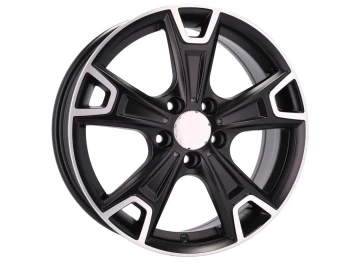 Jantes Look Mercedes classe C 17x6.5 5X112 ET 38 66.6 (Preto Polido Metade Matte)