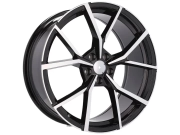Jantes Look Volkswagen Golf R Mk7.5 22x9.5 5X112 ET 31 66.5 (Preto Polido)